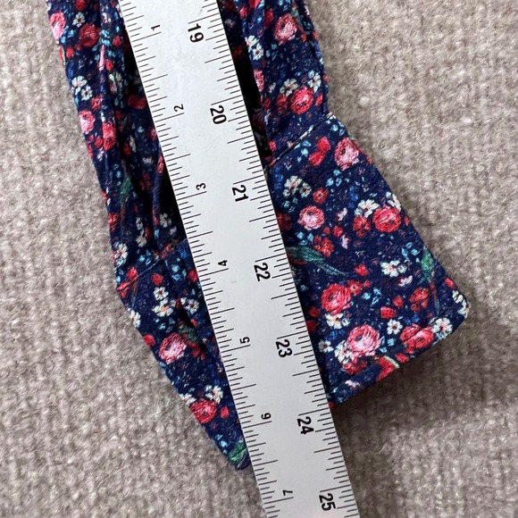 FARM Rio Patchwork Floral Smocked Neck Long Sleeve Blouse Sz S Boho Cottagecore - Picture 10 of 13